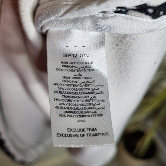 Self-Portrait Sleeveless Mock Neck Lace Overlay Dress - Picture 7 of 10